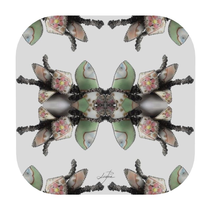 'Blossoms' - Trellis Coasters in White (Pack of 4 min.)