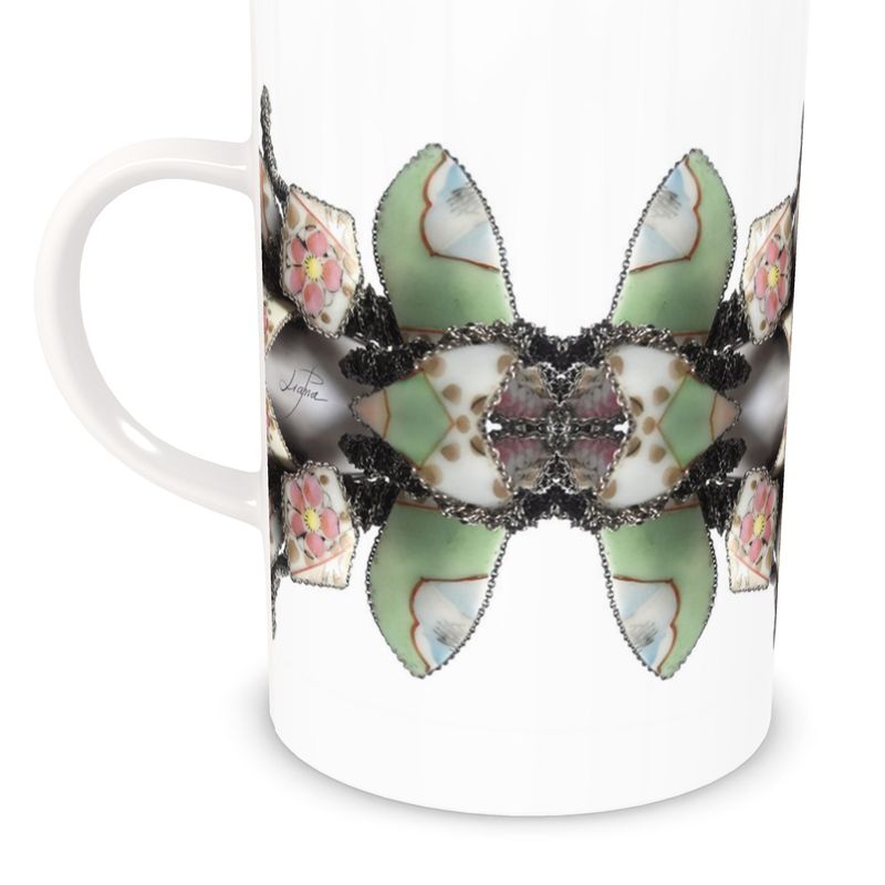 'Blossoms' - Bone China Mug in White