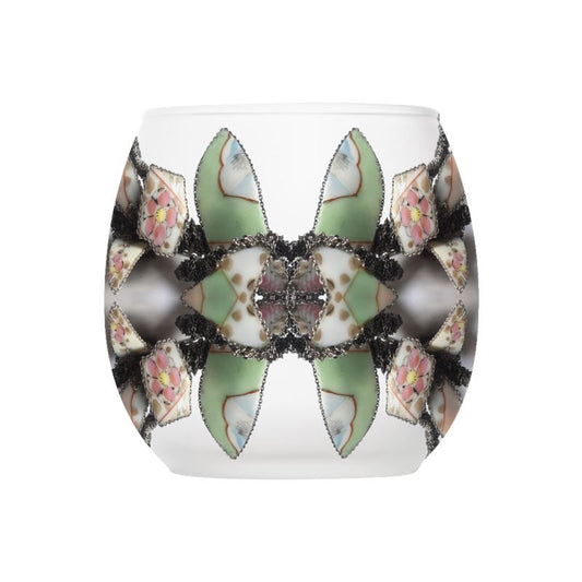 'Blossoms' - Trellis Glass Tealight Holders in White (Pack of 3)