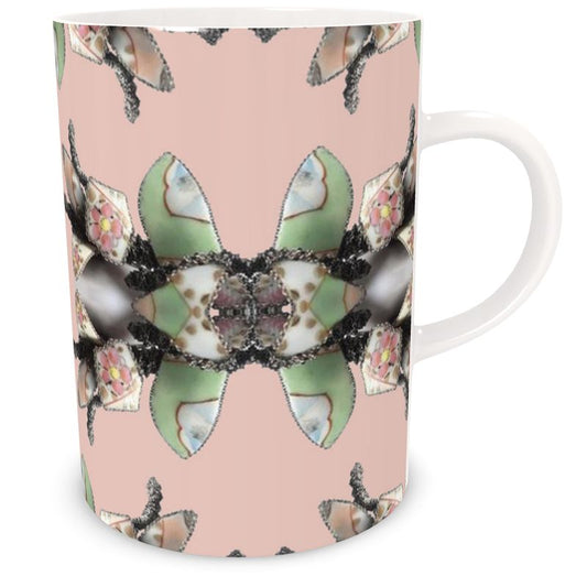'Blossoms' - Bone China Mug in Powder Pink