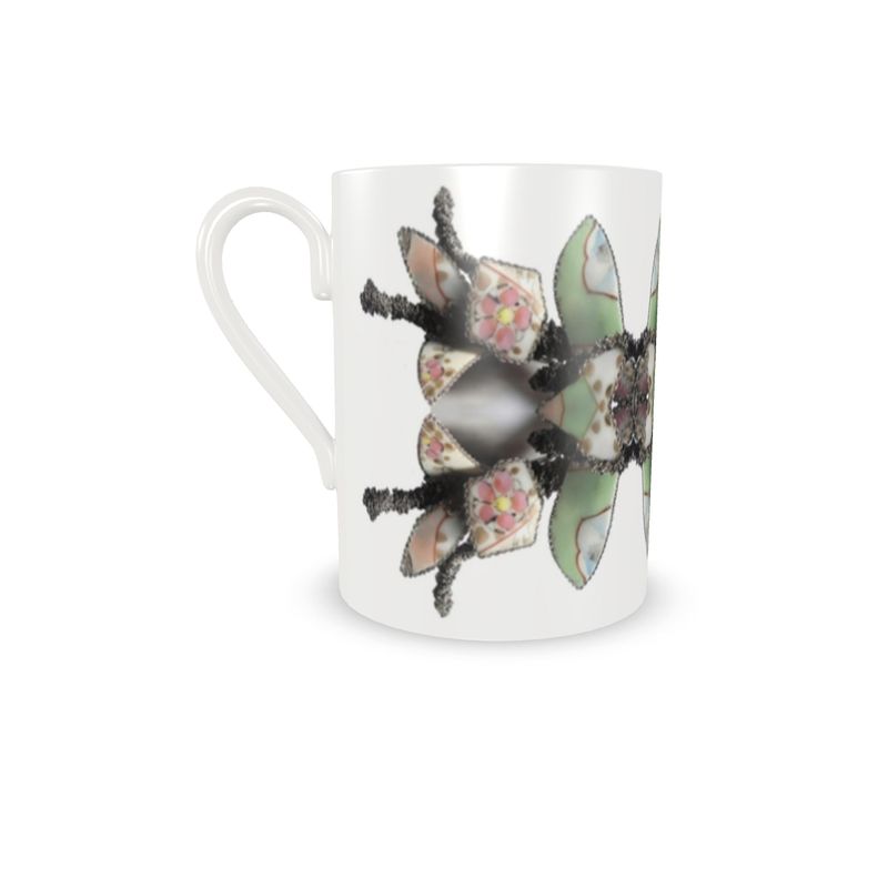 'Blossoms' - Small Espresso Cup and Saucer in White