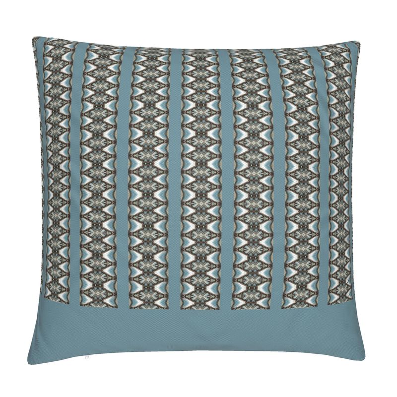 'Embrace' - Panel Cushion Cover with Blue Stripes