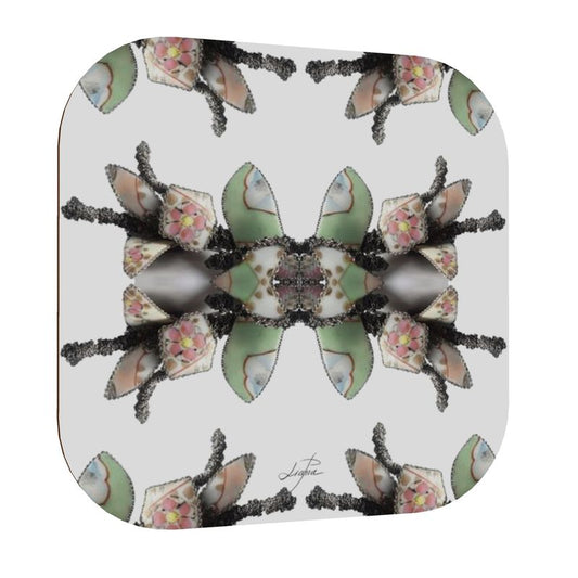 'Blossoms' - Trellis Coasters in White (Pack of 4 min.)