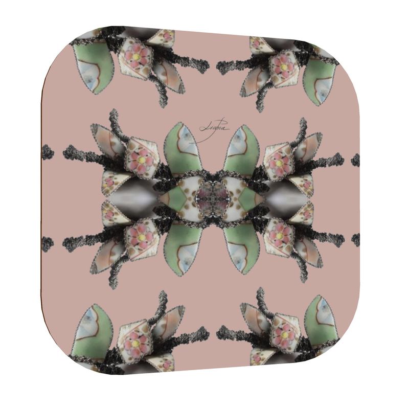 'Blossoms' - Trellis Coasters in Powder Pink (Pack of 4 min.)