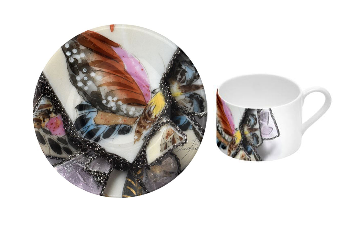 'Social Butterfly' - Cup and Saucer