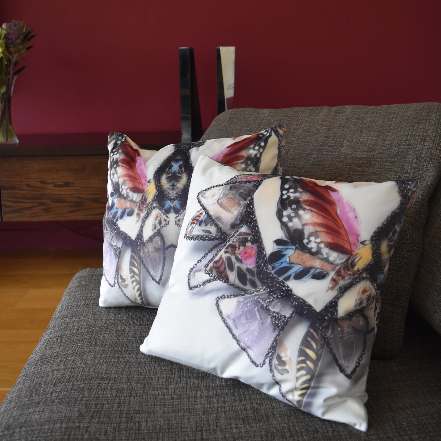 'Social Butterfly' - Square Cushion
