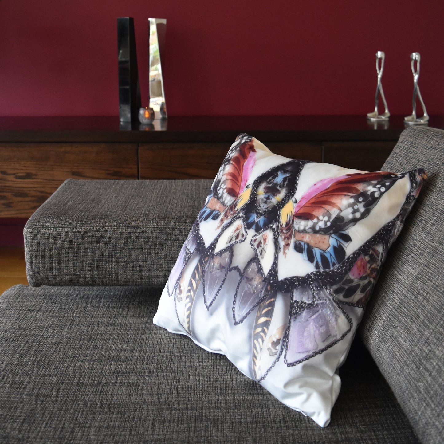'Social Butterfly' -  Kaleidoscope Square Cushion