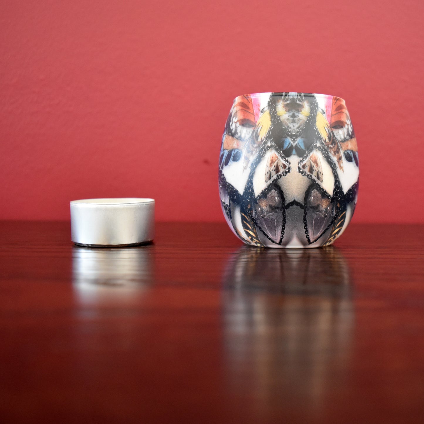 'Social Butterfly' - Glass Tealight Holders (Pack of 3)